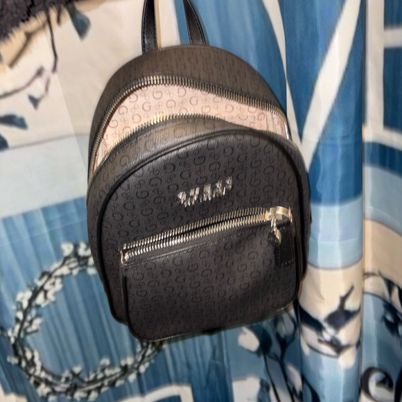 GUESS Charcoal Monogram Backpack - Picture 3 of 10